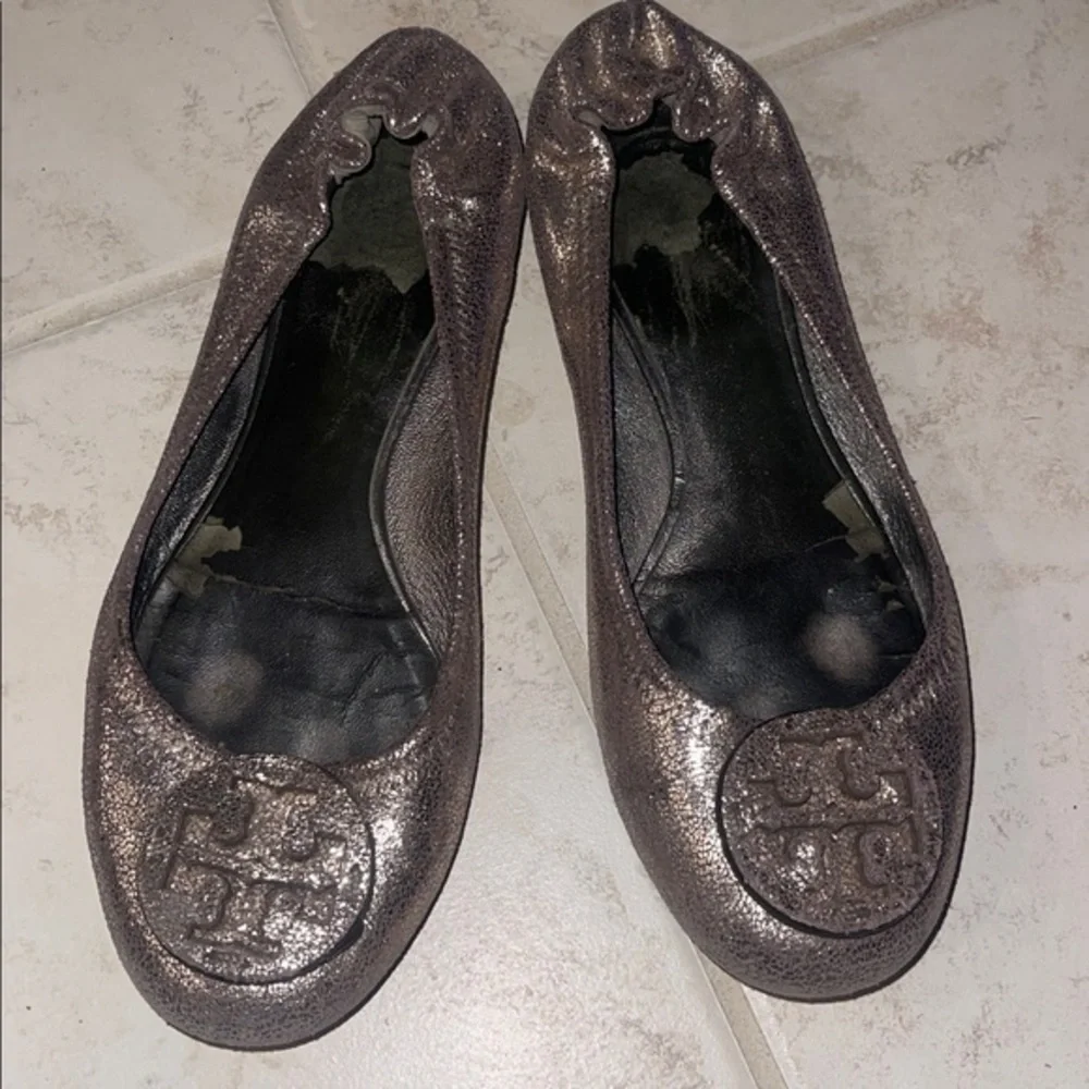 Tory Burch Ballet in gold glitter 8
